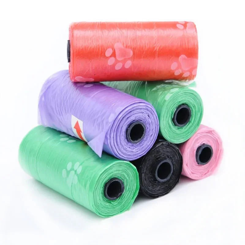 1 Roll 15Pcs Pet Poop Bag Multipurpose Carrier Garbage Clean Dog Waste Poop Bag Dog Accessories Pet Supplies Pet Trash Bags