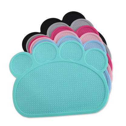 Waterproof Pet Mat for Dog Cat Silicone Pet Food Pad Pet Bowl Drinking Mat Dog Feeding Placemat Easy Washing